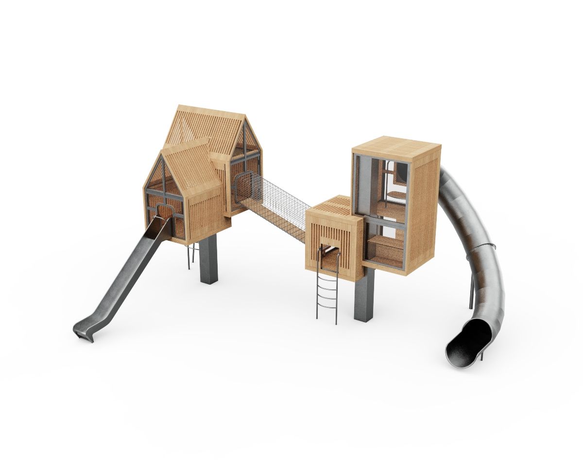 Игровой комплекс Игровые домики ИК 0180Т-7 — 3D-обзор